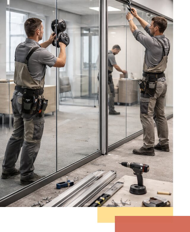 Стеклянные офисные перегородки под ключ в Вятских Полянах