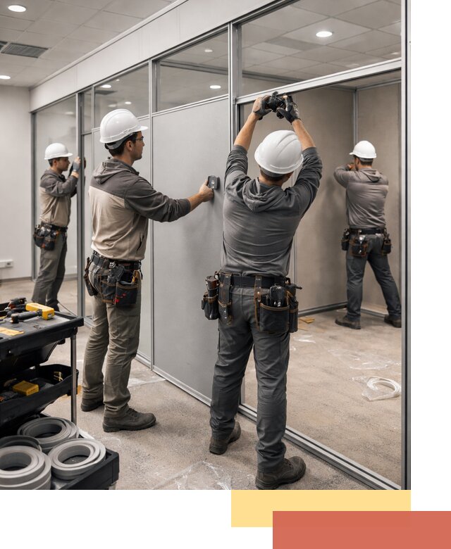 Мобильные офисные перегородки под ключ в Вятских Полянах