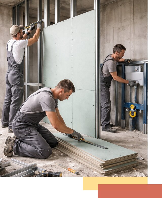 Монтаж и ремонт сантехнических перегородок в Вятских Полянах