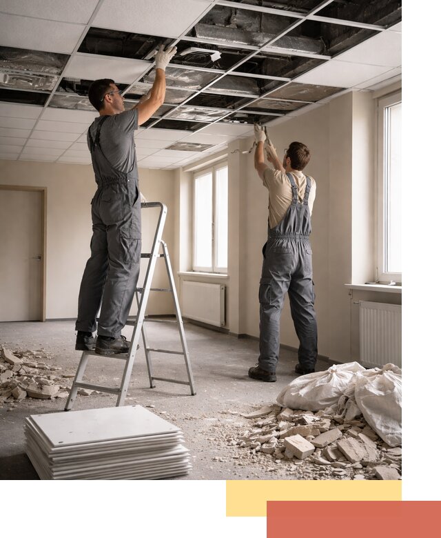 Демонтаж потолков Армстронг профессионально в Вятских Полянах