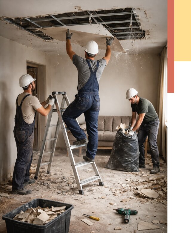 Демонтаж гипсокартонного потолка в Вятских Полянах от 426 руб. за м2 — ОТДЕЛОЧНИК-Втс