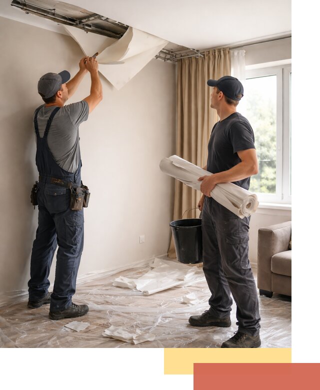 Демонтаж натяжного потолка в Вятских Полянах быстро и аккуратно