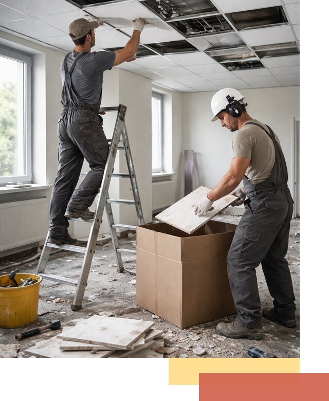 Демонтаж потолочной плитки в Вятских Полянах быстро и аккуратно