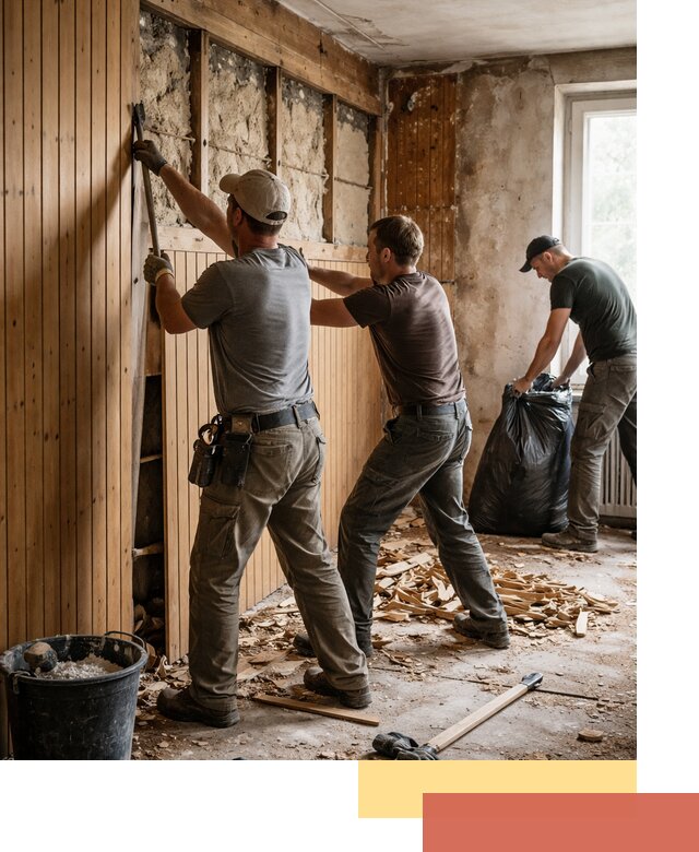 Демонтаж вагонки и вывоз материалов в Вятских Полянах