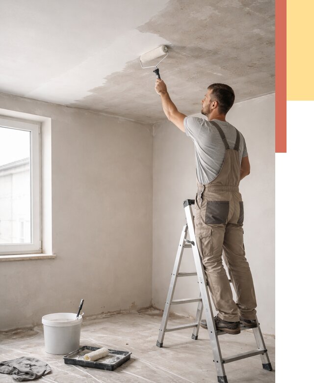 Грунтовка потолка в Вятских Полянах от 2538 руб. — быстро и недорого | ОТДЕЛОЧНИК-Втс