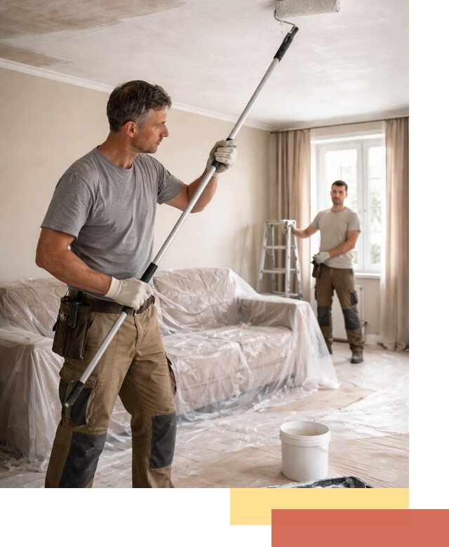 Грунтовка потолка в Вятских Полянах — подготовка под покраску и отделку