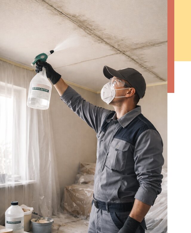 Антисептическая обработка потолка в Вятских Полянах от 2538 руб. | ОТДЕЛОЧНИК-Втс