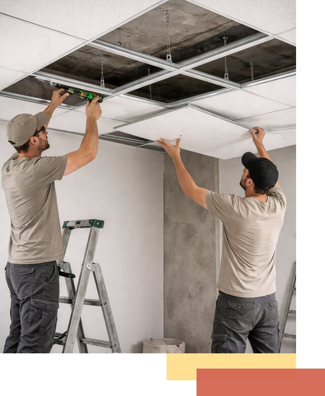 Монтаж потолка Армстронг под ключ в Вятских Полянах