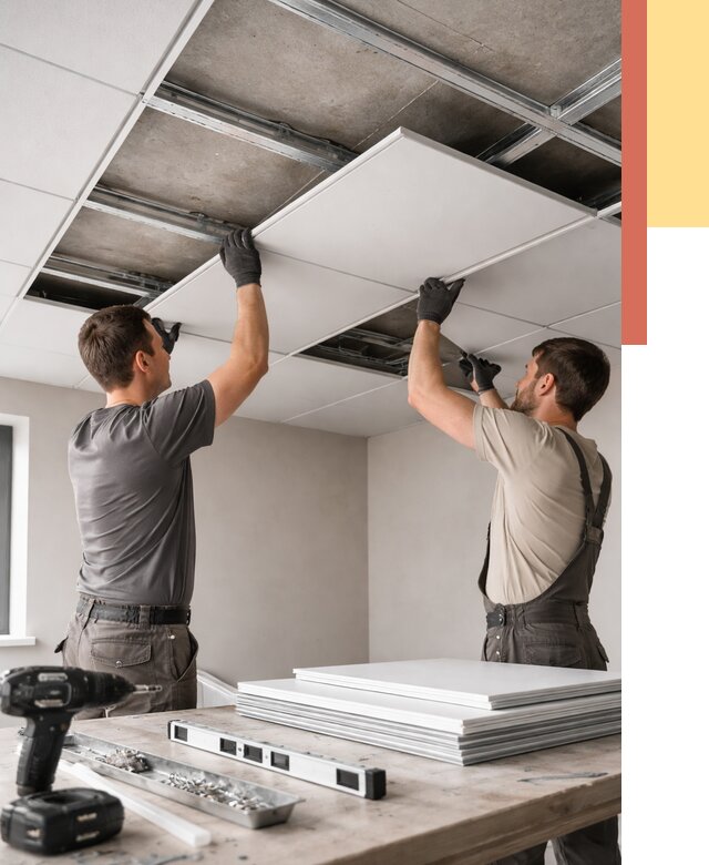 Монтаж кассетного потолка в Вятских Полянах от 4568 руб/м2 — установка и сборка | ОТДЕЛОЧНИК-Втс