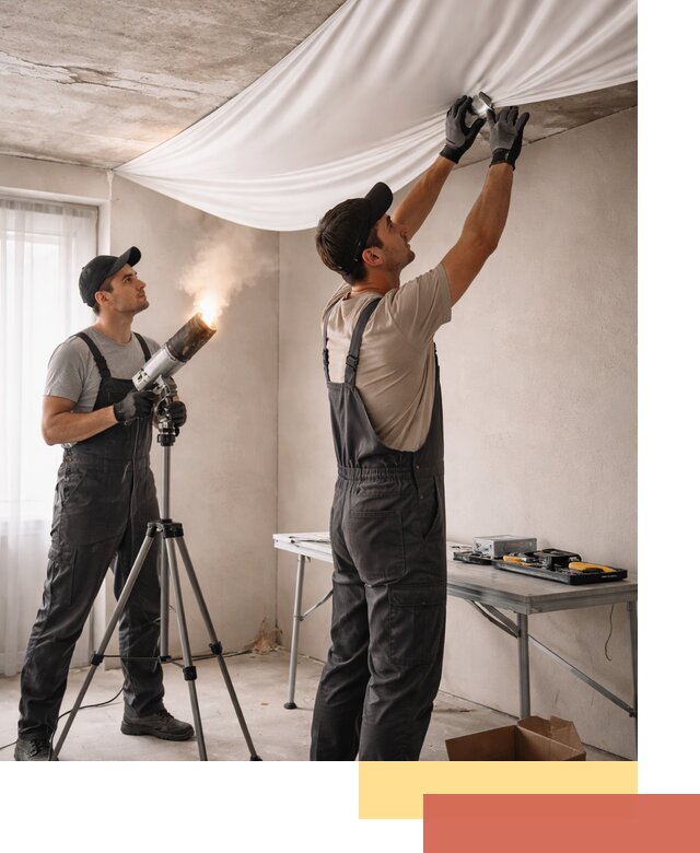 Установка натяжного потолка под ключ в Вятских Полянах