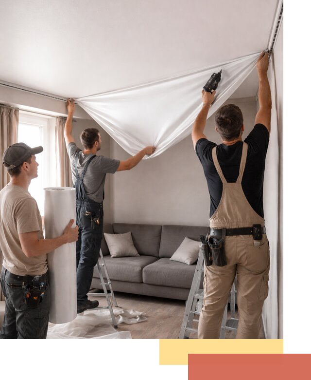 Монтаж сатинового натяжного потолка в Вятских Полянах качественно и быстро