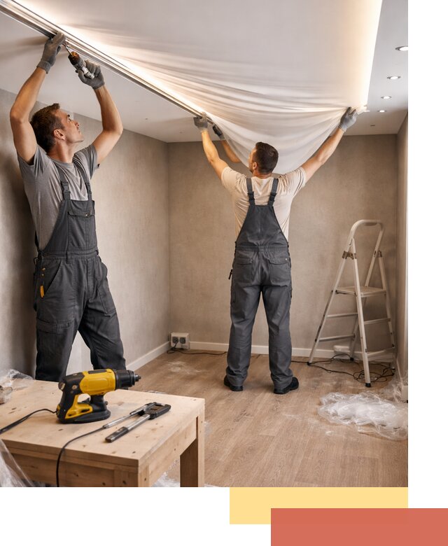 Монтаж натяжного потолка с подсветкой в Вятских Полянах цена и сроки