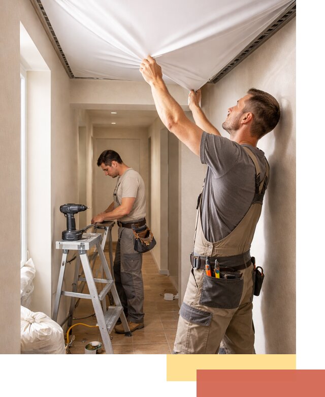 Монтаж натяжного потолка в прихожей в Вятских Полянах