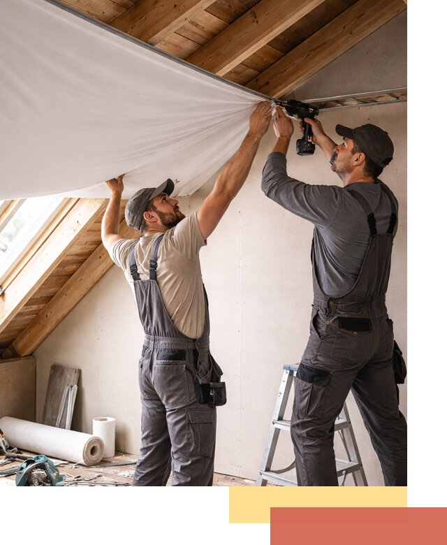 Монтаж натяжного потолка в мансарде в Вятских Полянах