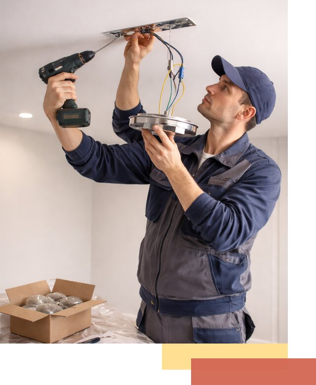 Установка люстры в натяжной потолок в Вятских Полянах