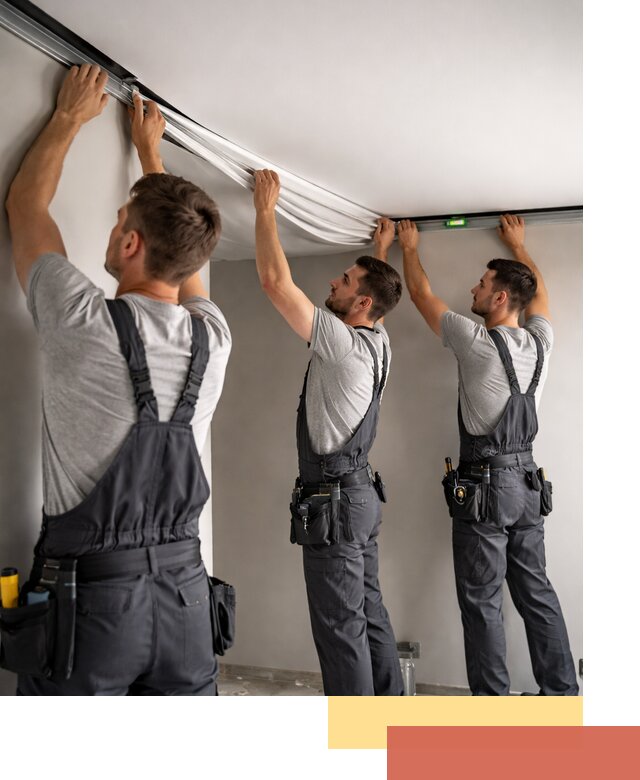 Теневые натяжные потолки в Вятских Полянах: монтаж и отделка быстро и качественно