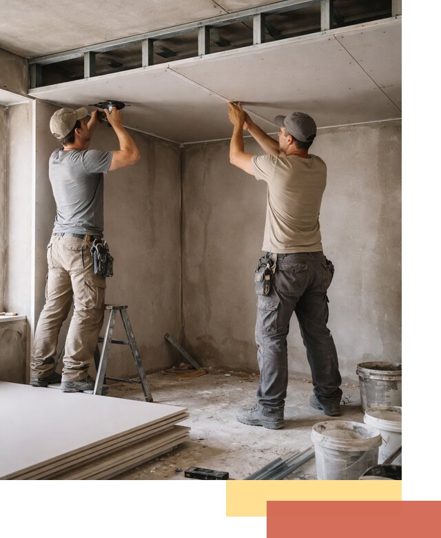 Короб из гипсокартона на потолке под ключ в Вятских Полянах