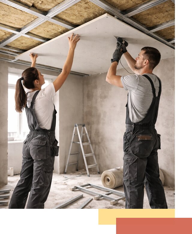 Звукоизоляция потолка из ГКЛ в Вятских Полянах профессионально и надежно