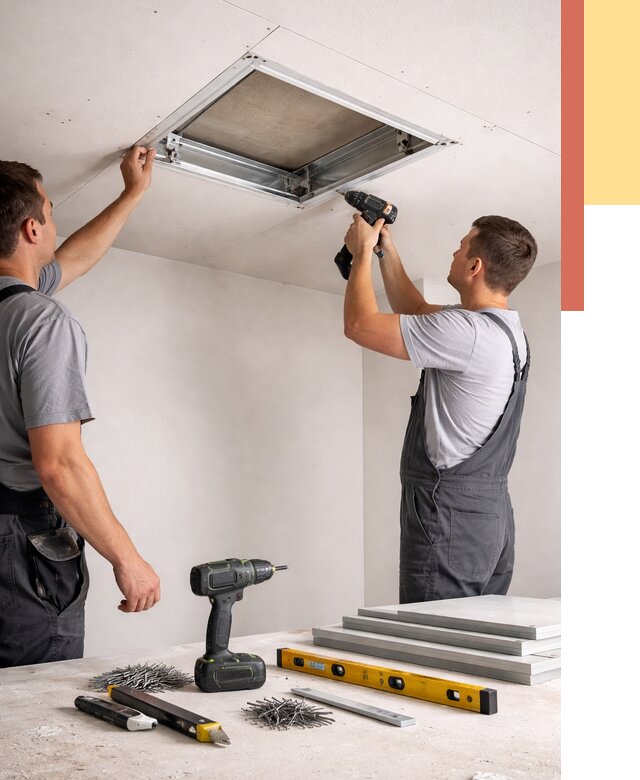 Установка люка в потолок ГКЛ в Вятских Полянах от 2538 руб. под ключ | ОТДЕЛОЧНИК-Втс