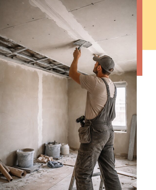 Ремонт потолка из гипсокартона в Вятских Полянах от 660 руб./м² — быстро и недорого | ОТДЕЛОЧНИК-Втс