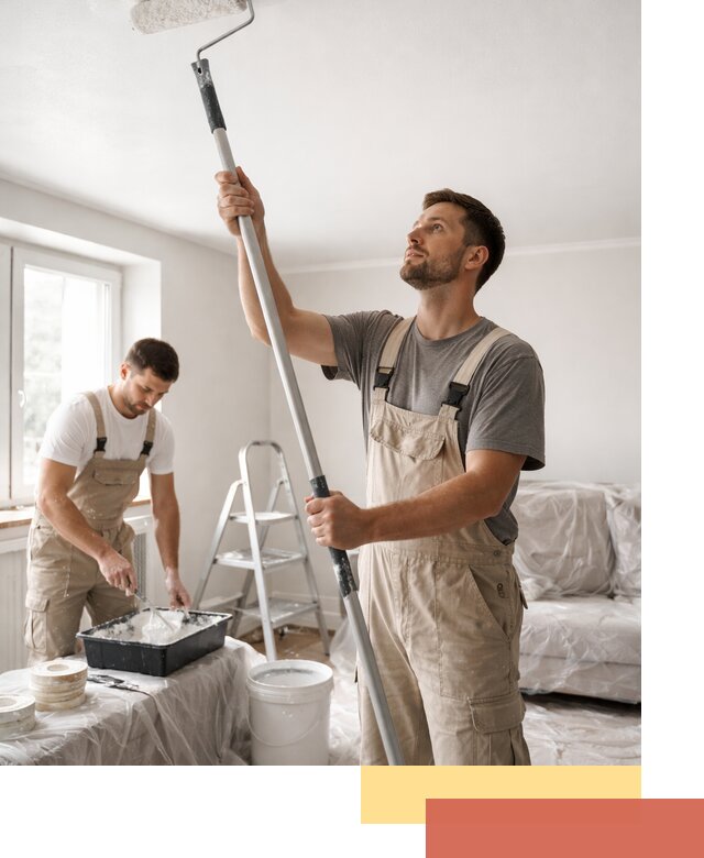 Покраска потолка водоэмульсионной краской в Вятских Полянах