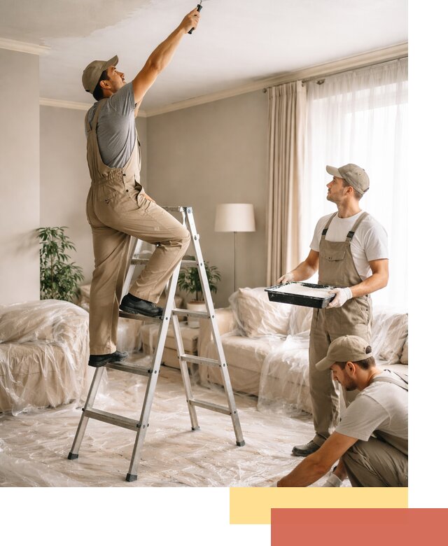 Покраска потолков акриловой краской в Вятских Полянах качественно и быстро