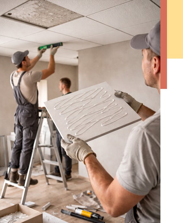 Монтаж потолочной плитки в Вятских Полянах от 4568 руб. — быстро и недорого | ОТДЕЛОЧНИК-Втс