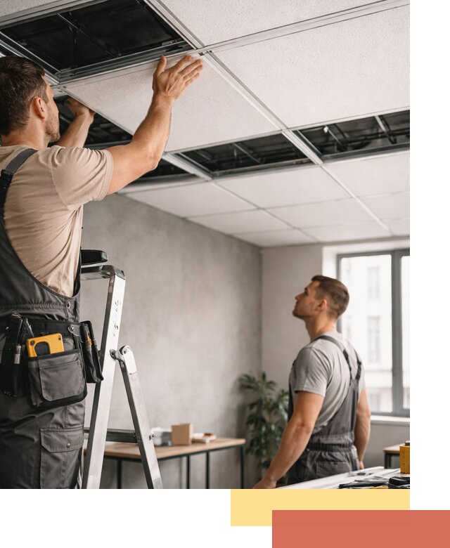 Монтаж потолочной плитки в Вятских Полянах качественно и в срок