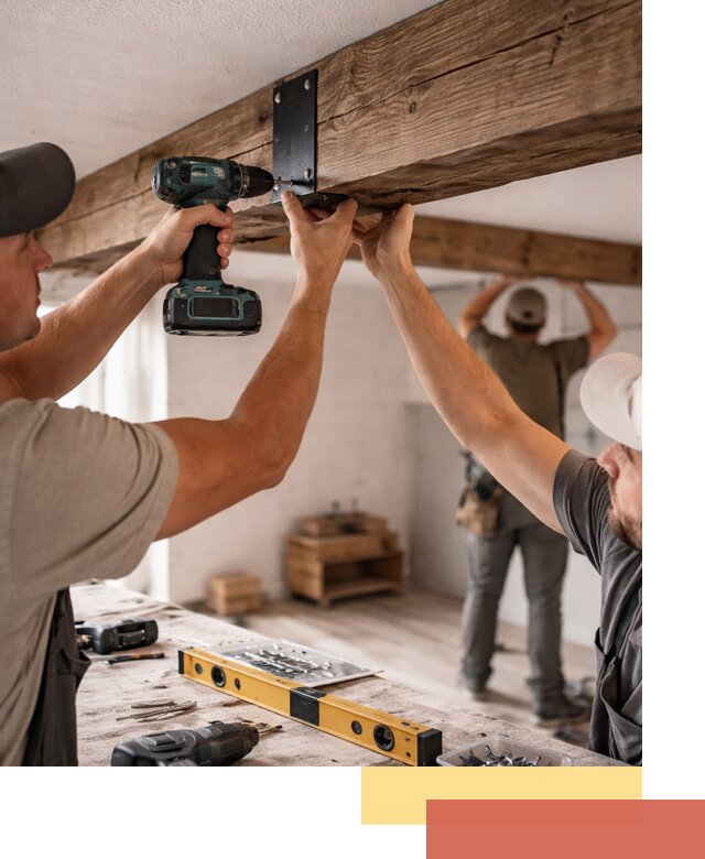 Монтаж декоративных потолочных балок в Вятских Полянах