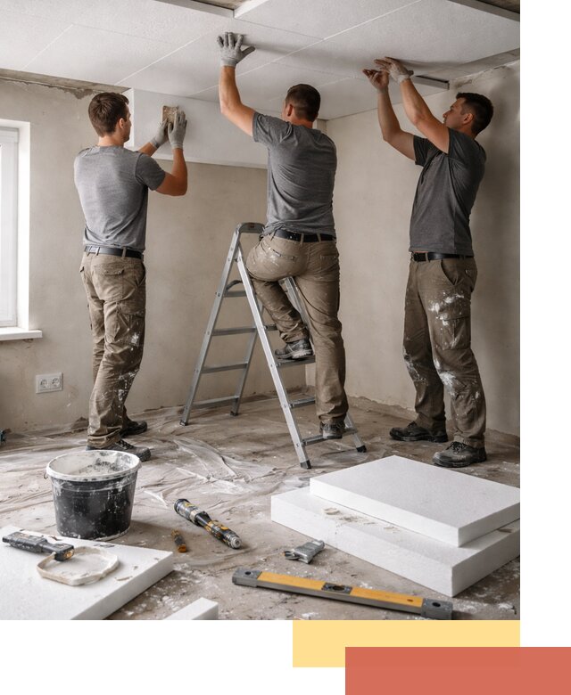 Утепление потолка пенопластом в Вятских Полянах быстро и качественно